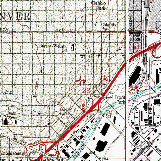 Topographic Map of Old Saint Patrick's Mission Church, CO