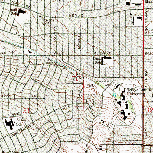 Topographic Map of Saint Philip and Saint James Episcopal Church, CO
