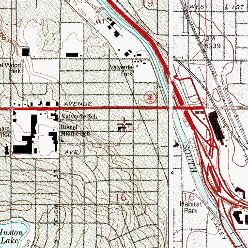 Topographic Map of Saint Rose of Lima Catholic Church, CO