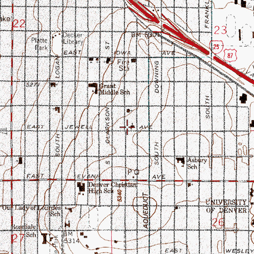 Topographic Map of Jewel Christian Reformed Church, CO