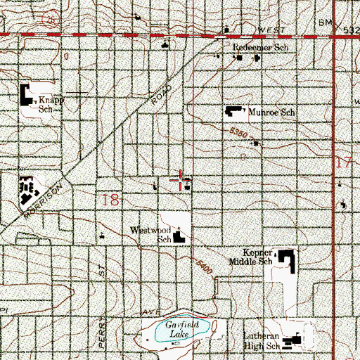 Topographic Map of Templo Sion, CO