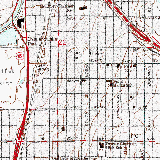Topographic Map of Hanmi Presbyterian Church, CO