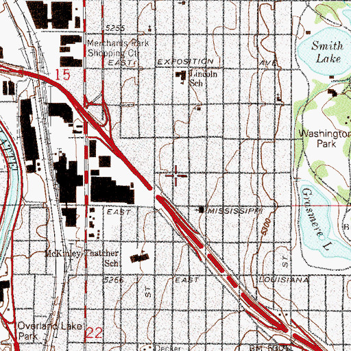Topographic Map of Washington Park Chapel, CO