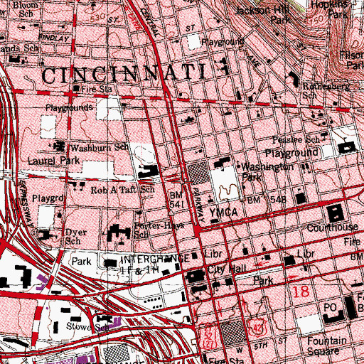 Topographic Map of Crosley Telecommunications Center, OH