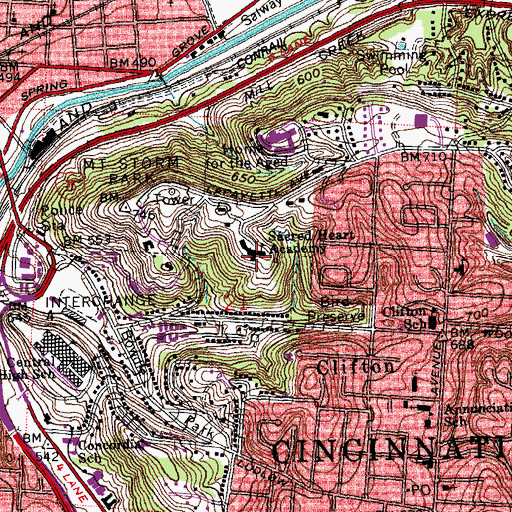 Topographic Map of The Windings, OH
