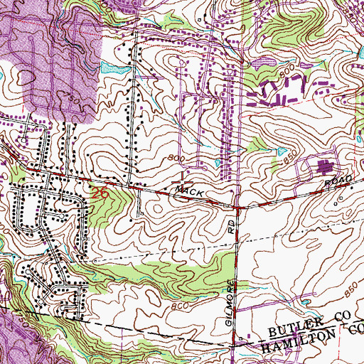 Topographic Map of Eagles View Office Park, OH