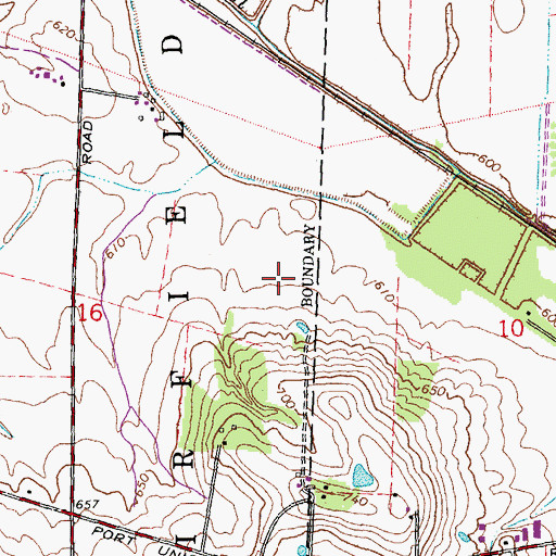 Topographic Map of Fairfield Schumacher Industrial Park, OH