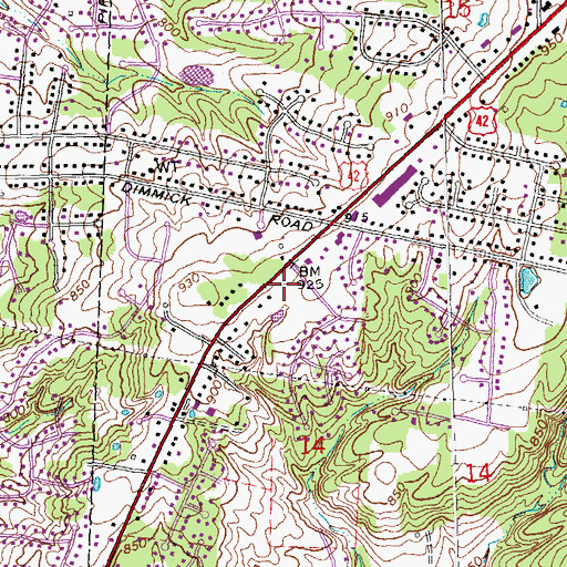 Topographic Map of Timberview Office Park, OH