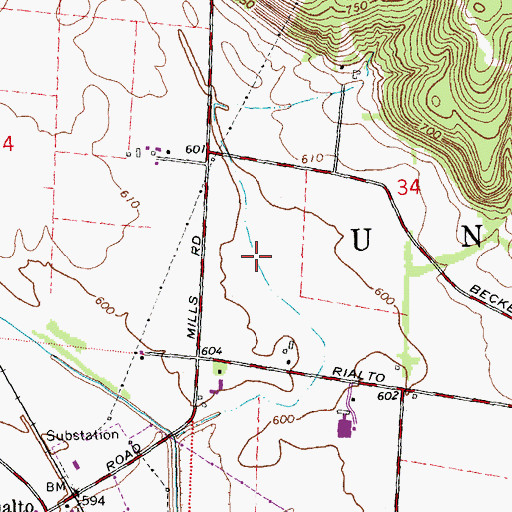 Topographic Map of Union Centre Commerce Park, OH