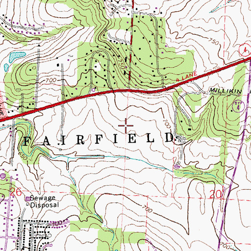 Topographic Map of Walden Ponds Golf Course, OH