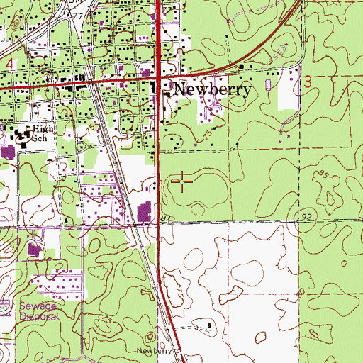 Topographic Map of Oak View Middle School, FL