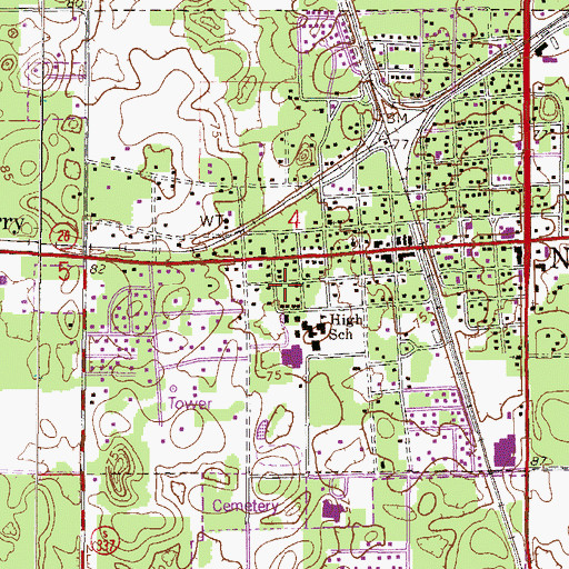 Topographic Map of Westside Church of Christ, FL