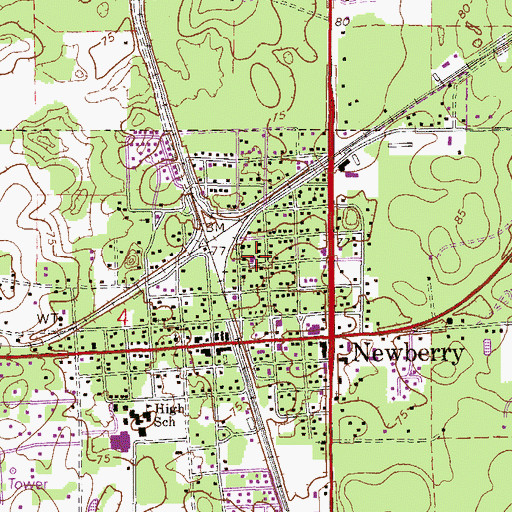 Topographic Map of Bethel African Methodist Episcopal Church, FL