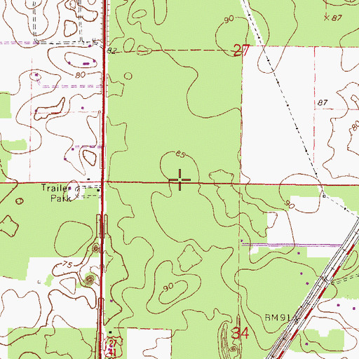 Topographic Map of Newberry Sports Complex North, FL