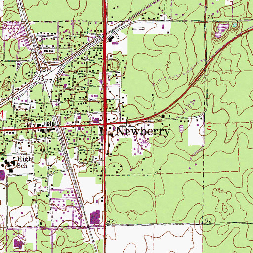 Topographic Map of First United Methodist Church, FL