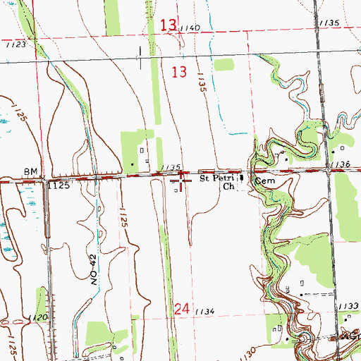 Topographic Map of Strand Post Office (historical), MN