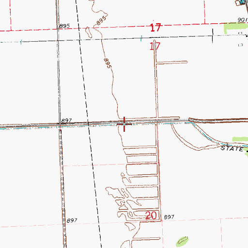 Topographic Map of Hadler Station (historical), MN