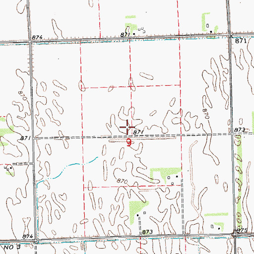 Topographic Map of Kalmer Post Office (historical), MN