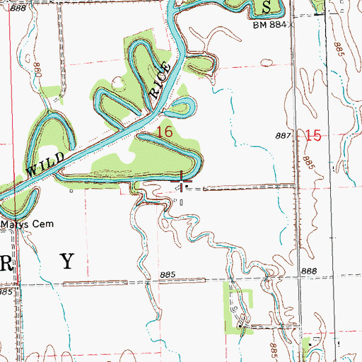 Topographic Map of Goldner Post Office (historical), MN