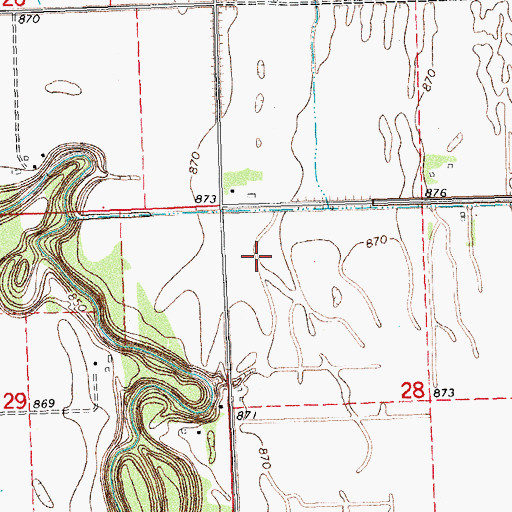 Topographic Map of Colenso Post Office (historical), MN