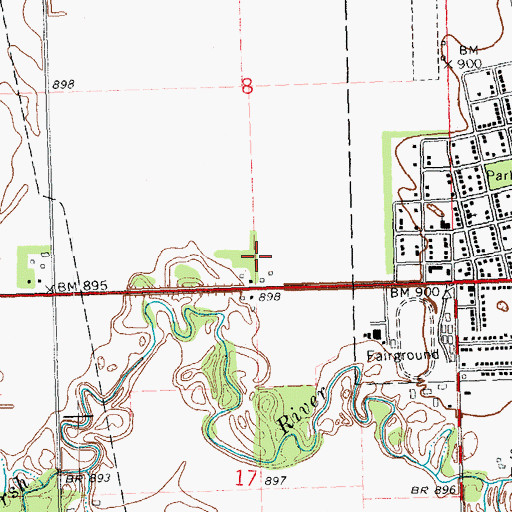 Topographic Map of Bridges Care Community, MN