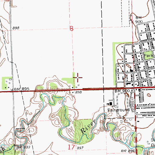 Topographic Map of Essentia Health Ada Clinic and Hospital, MN