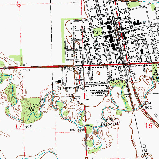 Topographic Map of Norman County Fairgrounds, MN