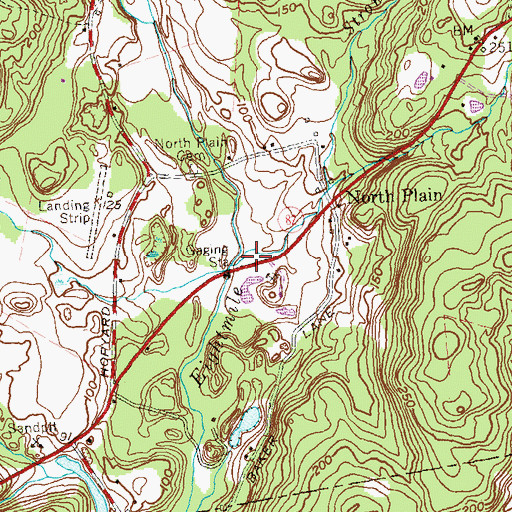 Topographic Map of Strongs Brook, CT