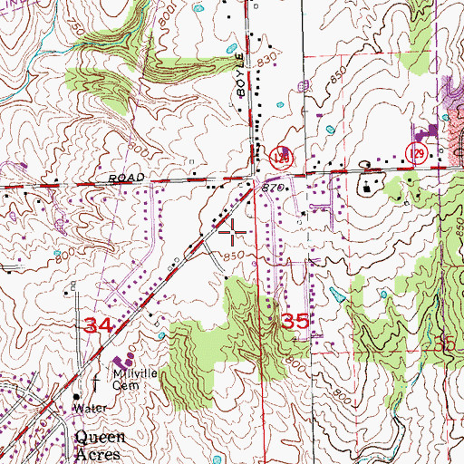 Topographic Map of Sportsman Club Ball Field, OH