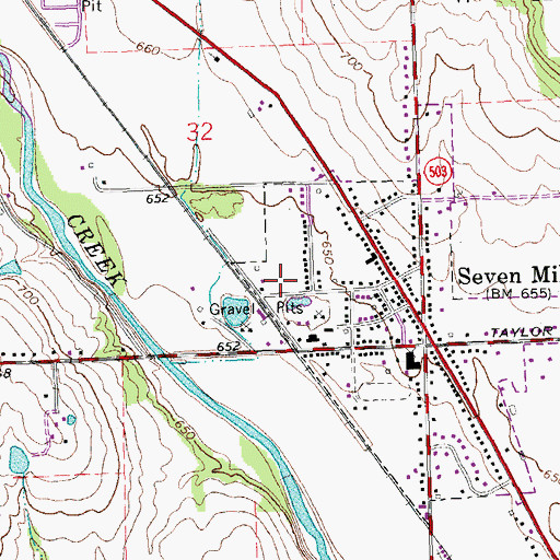 Topographic Map of Wieche Field, OH