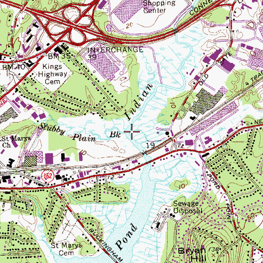 Topographic Map of Stubby Plain Brook, CT