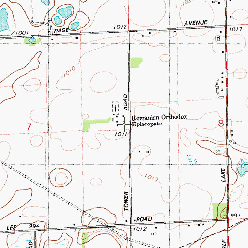 Topographic Map of Romanian Orthodox Episcopate, MI