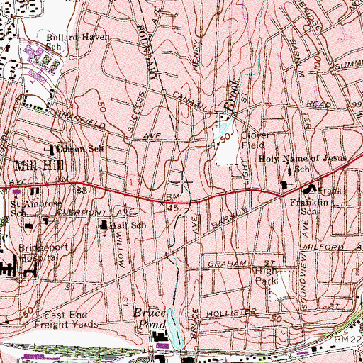 Topographic Map of Success Hill, CT
