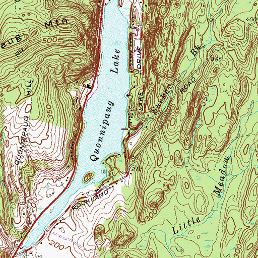 Topographic Map of Sucker Brook, CT