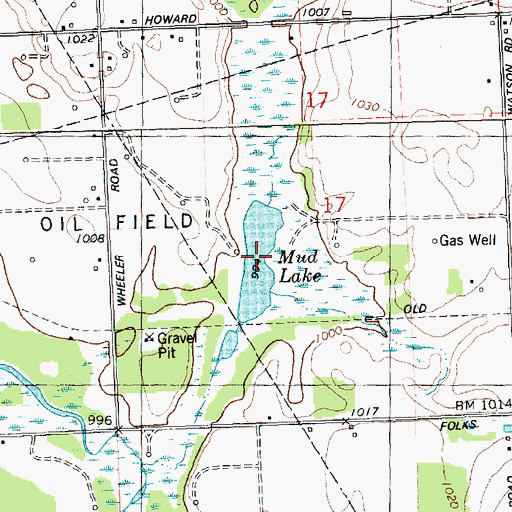 Topographic Map of Mud Lake, MI