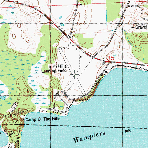 Topographic Map of Irish Hills Landing Field (historical), MI
