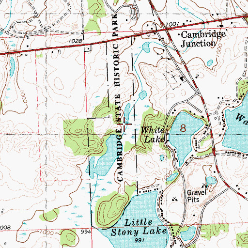 Topographic Map of Cambridge State Historic Park, MI