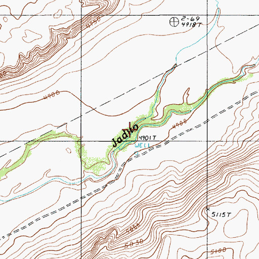 Topographic Map of Whe-yol-da-sah Wash, AZ