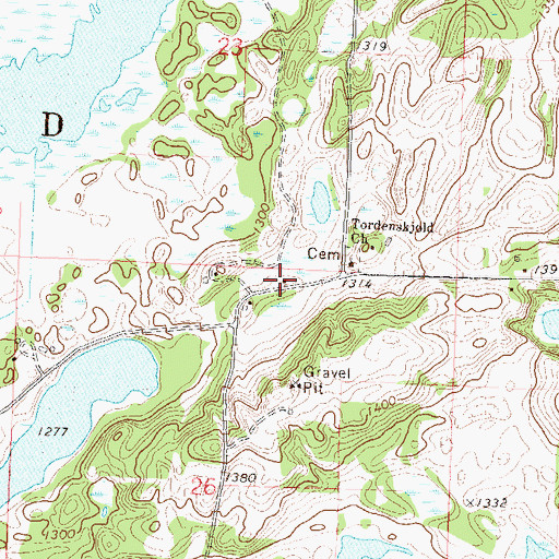 Topographic Map of School Number 71 (historical), MN