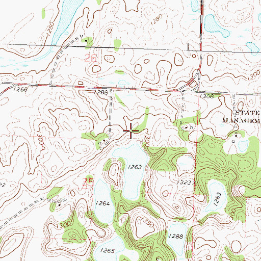 Topographic Map of School Number 3 (historical), MN