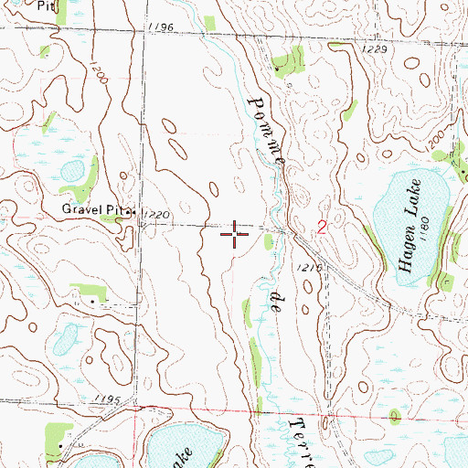 Topographic Map of School Number 55 (historical), MN