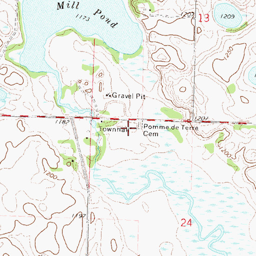 Topographic Map of School Number 11 (historical), MN