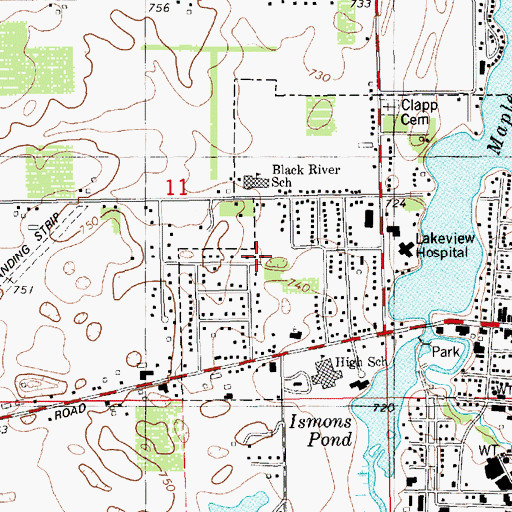 Topographic Map of Paw Paw Early Elementary School, MI