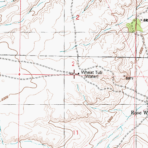 Topographic Map of Wheat Tub, AZ