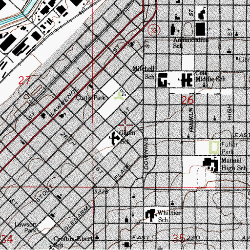 Topographic Map of Black American West Museum, CO
