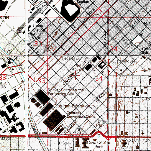 Topographic Map of Ideal Building, CO