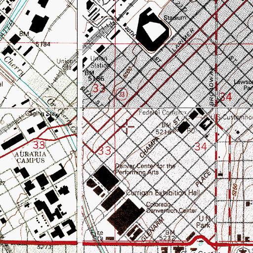 Topographic Map of Skyline Park, CO