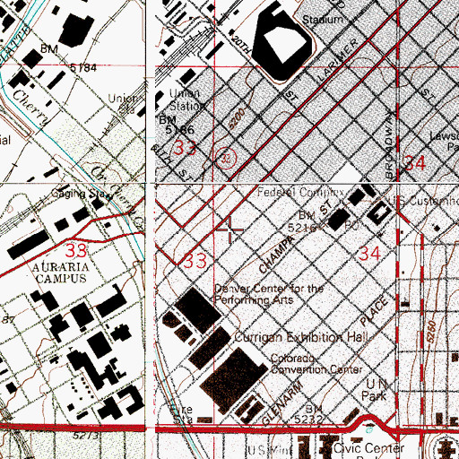 Topographic Map of Daniels and Fisher Tower, CO