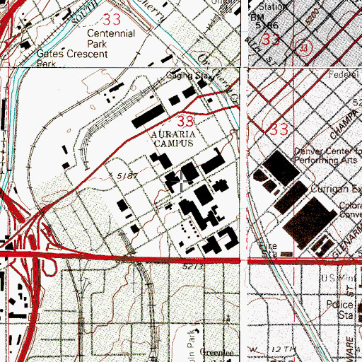 Topographic Map of Emmanuel Sherith Israel Chapel (historical), CO