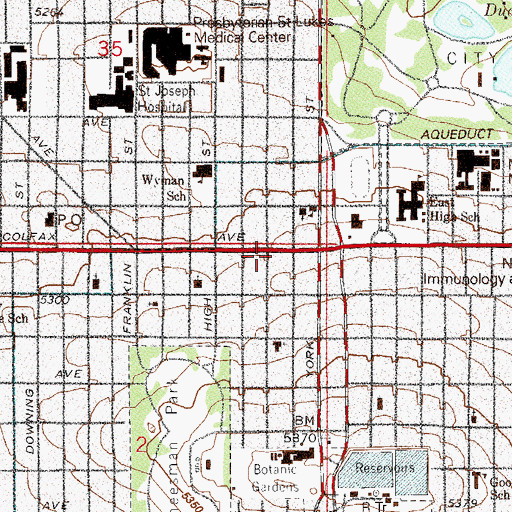 Topographic Map of Weicker Depository, CO